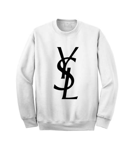 ysl white sweatshirt|ysl shirt price.